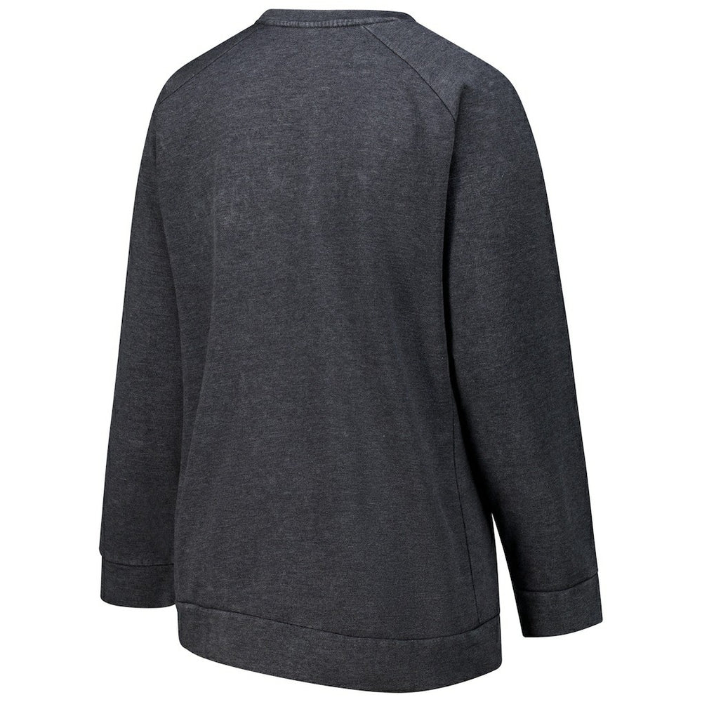 Cincinnati Bengals Profile Women's Plus Size Acid Wash Raglan Sweatshirt - Charcoal - NFL