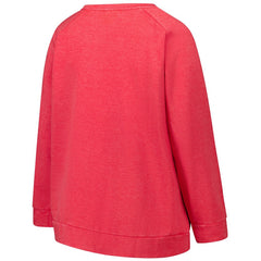Kansas City Chiefs Profile Women's Plus Size Acid Wash Raglan Sweatshirt - Red - NFL