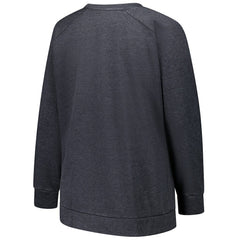 Miami Dolphins Profile Women's Plus Size Acid Wash Raglan Sweatshirt - Charcoal - NFL