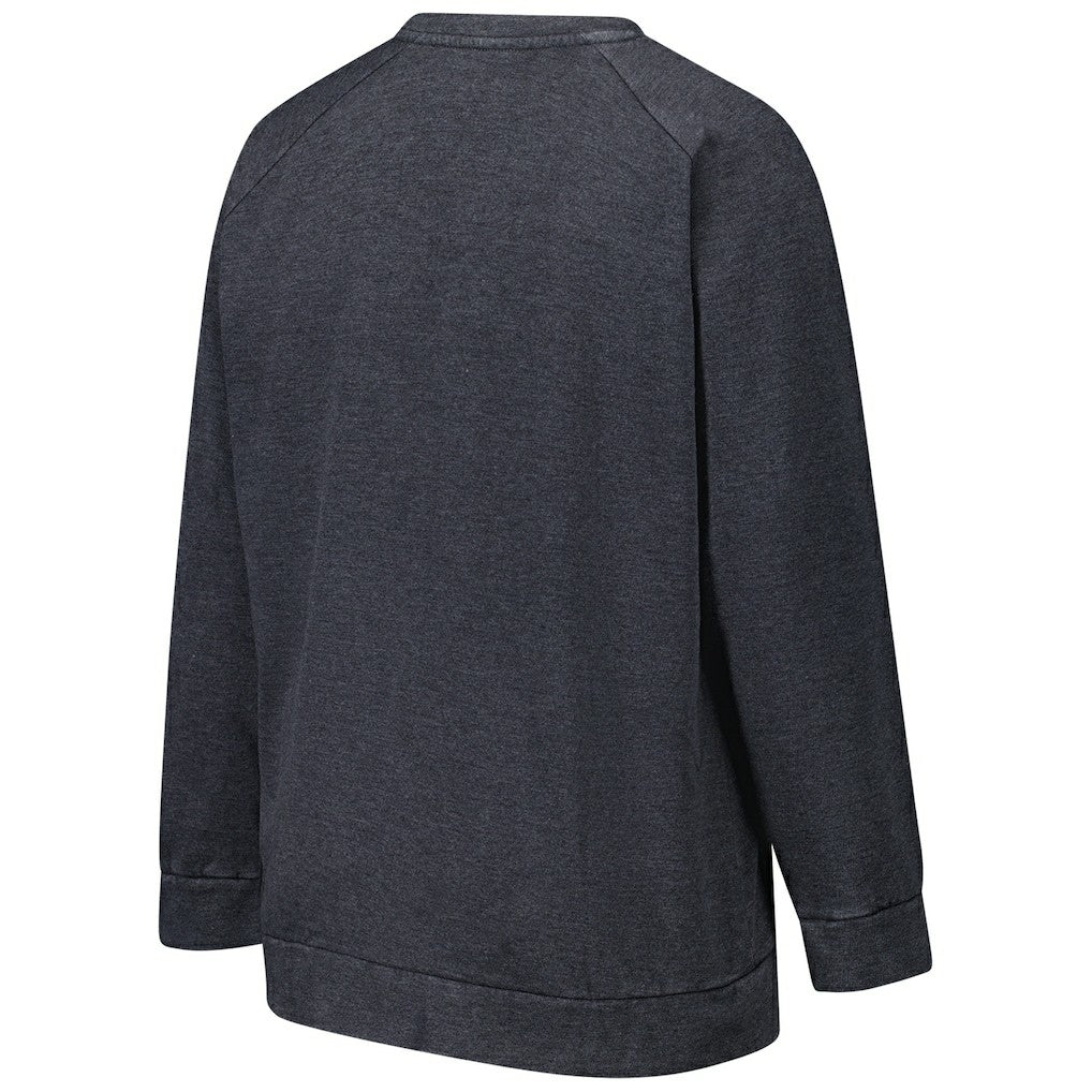 Pittsburgh Steelers Profile Women's Plus Size Acid Wash Raglan Sweatshirt - Charcoal - NFL