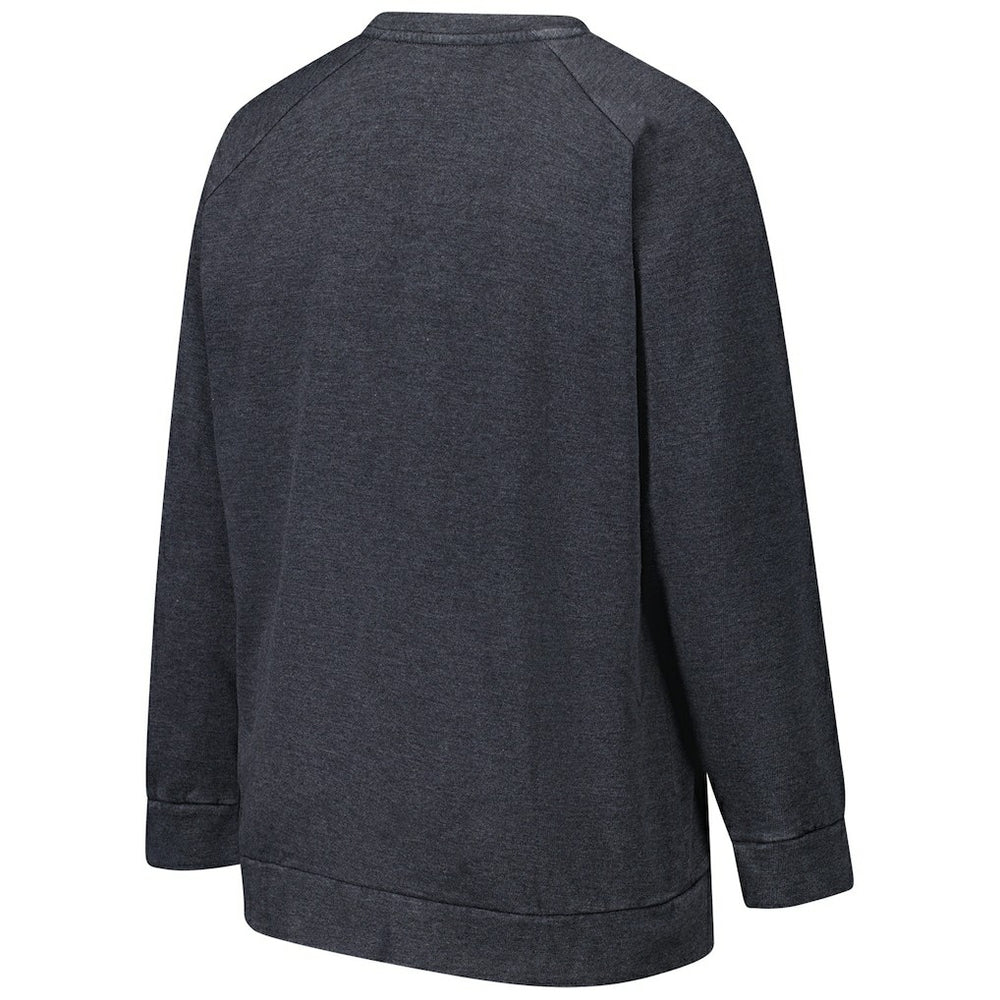 Pittsburgh Steelers Profile Women's Plus Size Acid Wash Raglan Sweatshirt - Charcoal - NFL