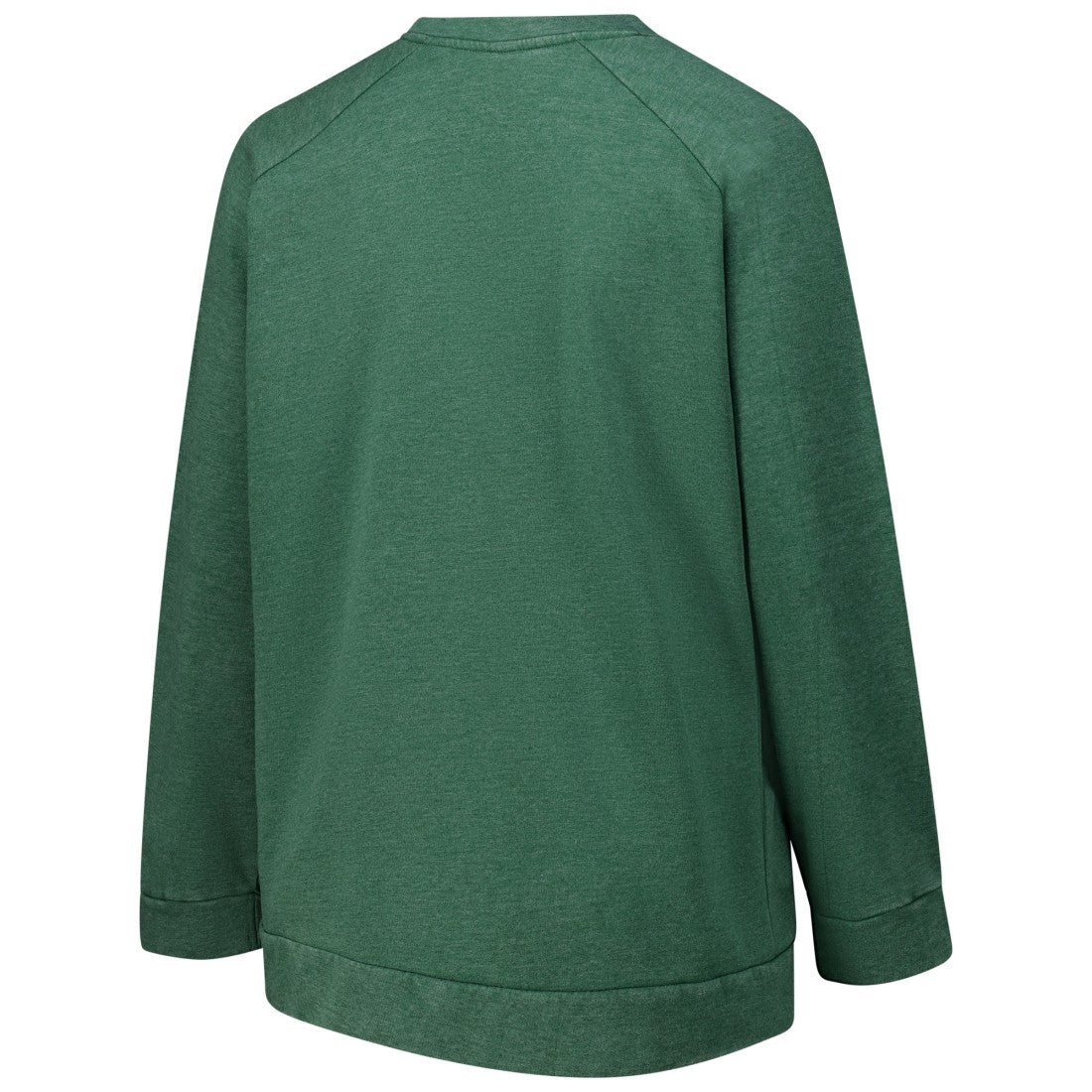 Green Bay Packers Profile Women's Plus Size Acid Wash Raglan Sweatshirt - Heather Green - NFL