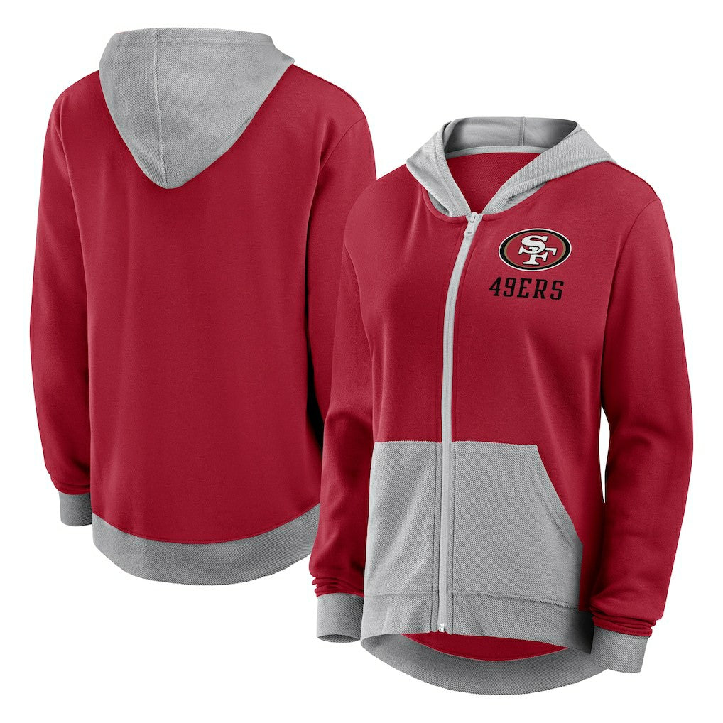 San Francisco 49ers Women's Hit It Full-Zip Hoodie - Scarlet - Fanatics