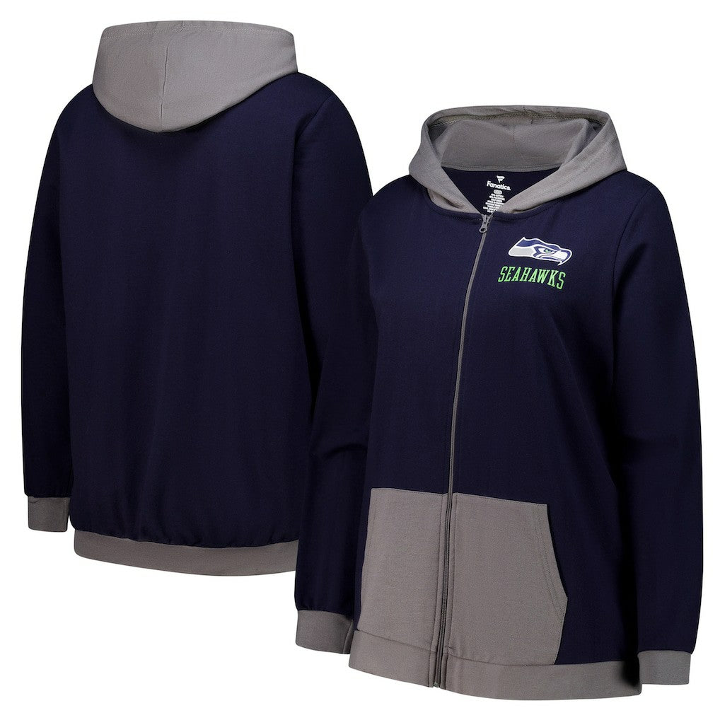 Seattle Seahawks Women's Hit It Full-Zip Hoodie - College Navy - Fanatics