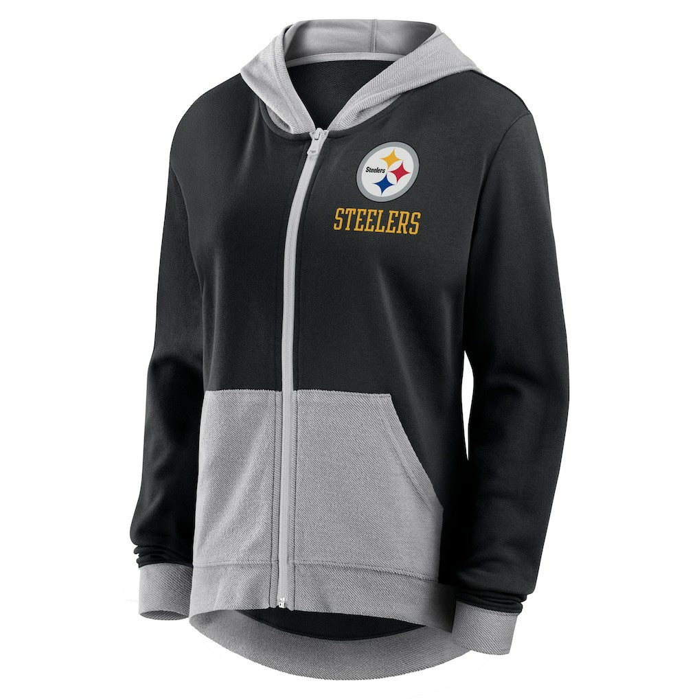 Pittsburgh Steelers Women's Hit It Full-Zip Hoodie - Black - Fanatics
