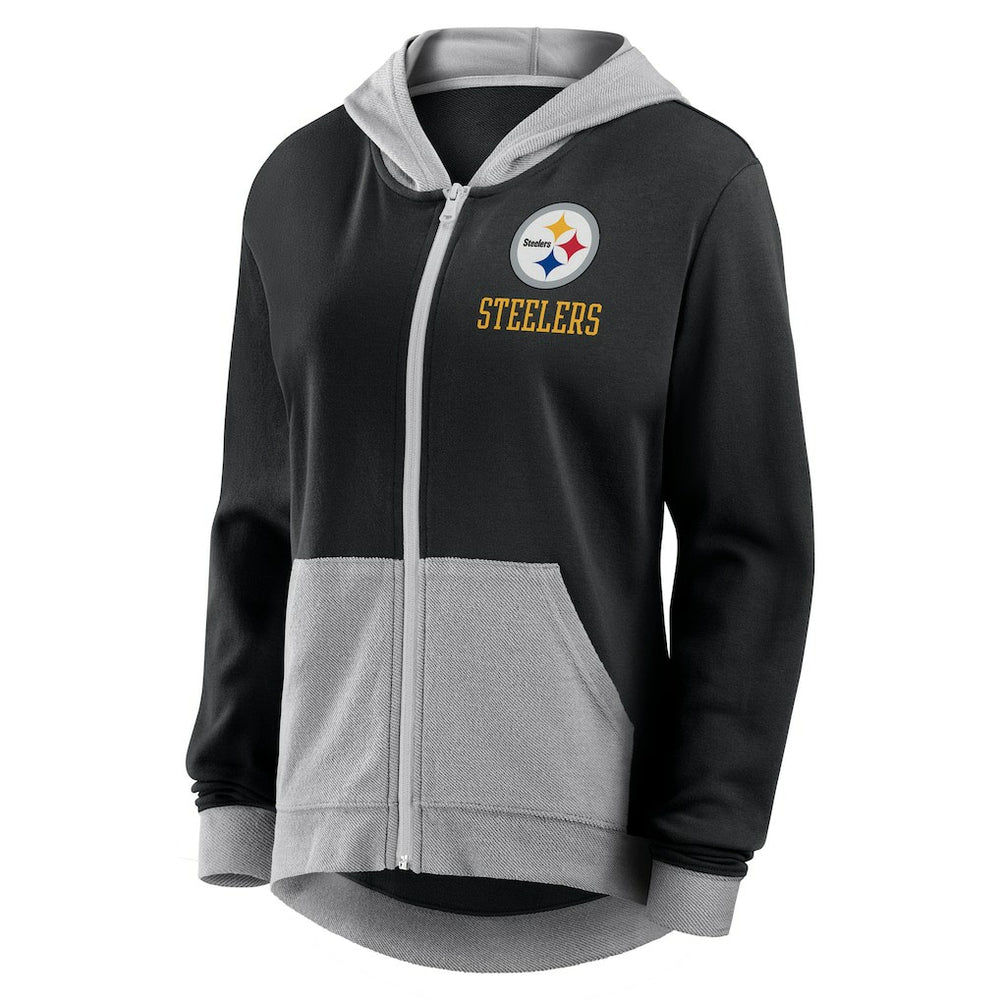 Pittsburgh Steelers Women's Hit It Full-Zip Hoodie - Black - Fanatics