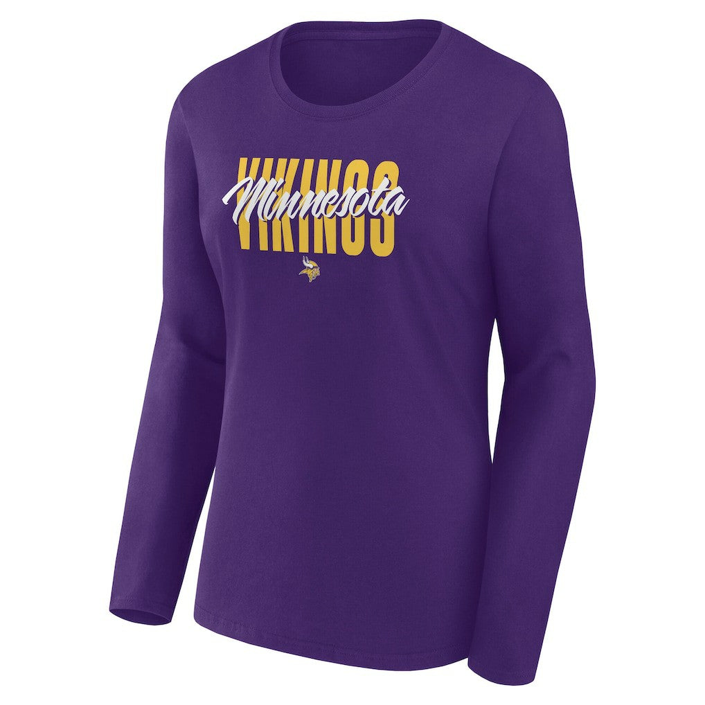Minnesota Vikings Women's Long Sleeve Scoop Neck T-Shirt - Purple - Fanatics
