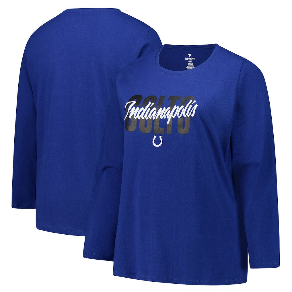 Indianapolis Colts Women's Long Sleeve Scoop Neck T-Shirt - Royal - Fanatics