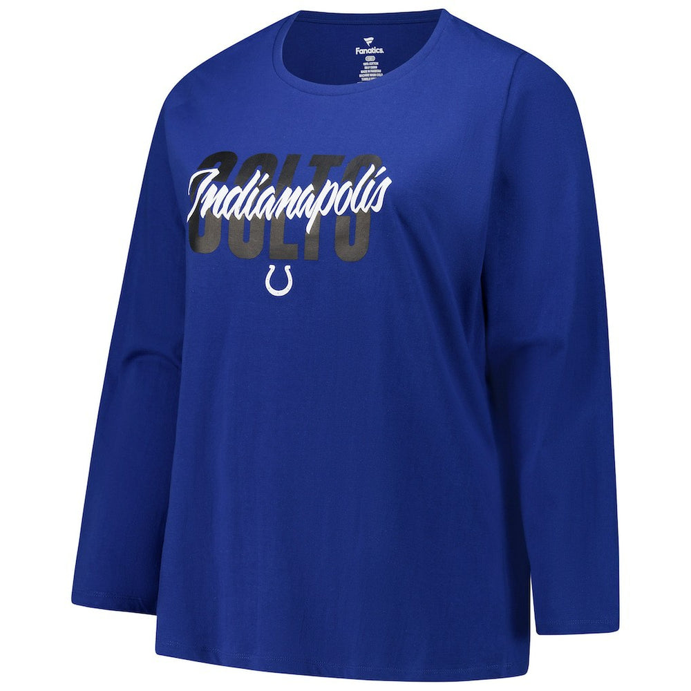 Indianapolis Colts Women's Long Sleeve Scoop Neck T-Shirt - Royal - Fanatics