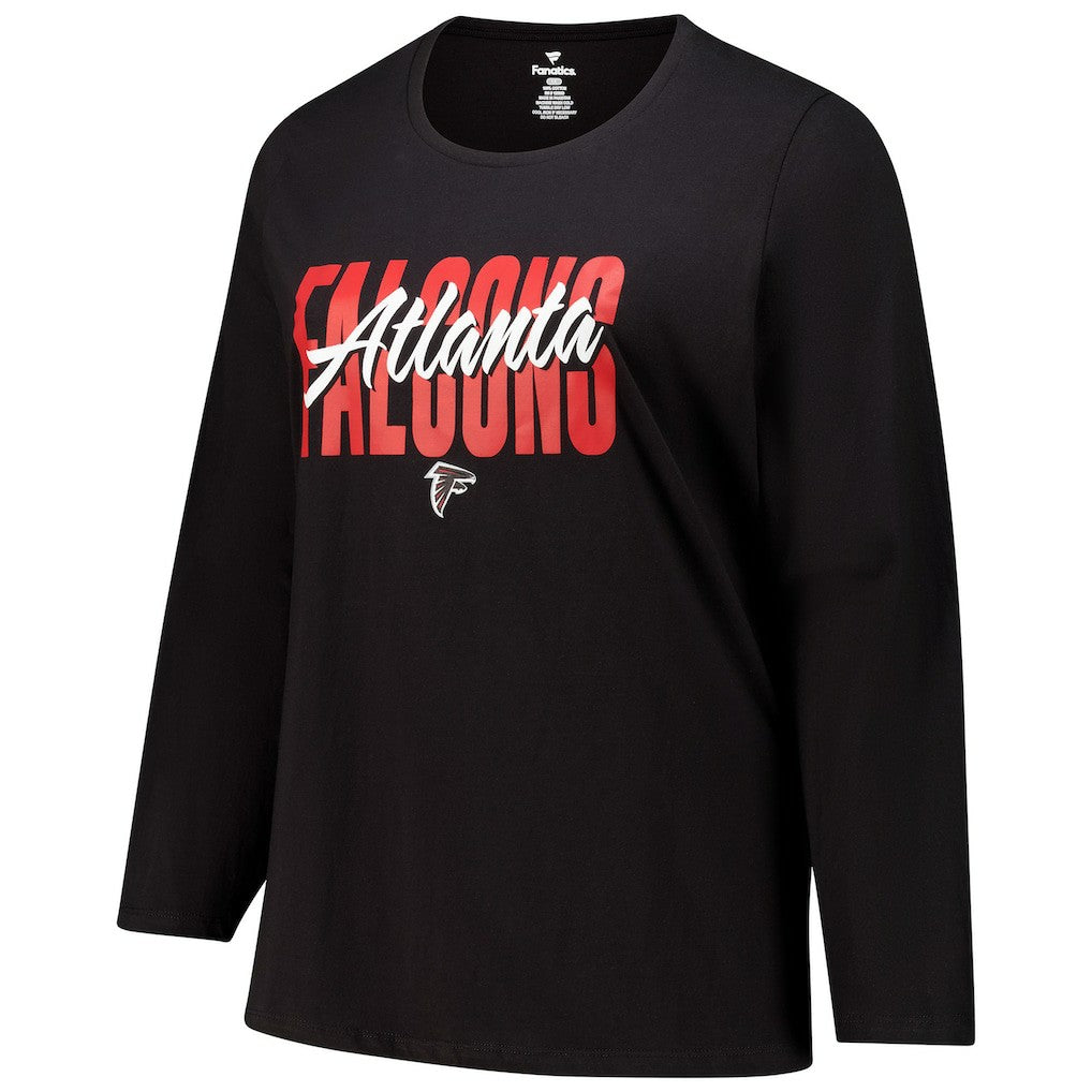 Atlanta Falcons Women's Long Sleeve Scoop Neck T-Shirt - Black - Fanatics