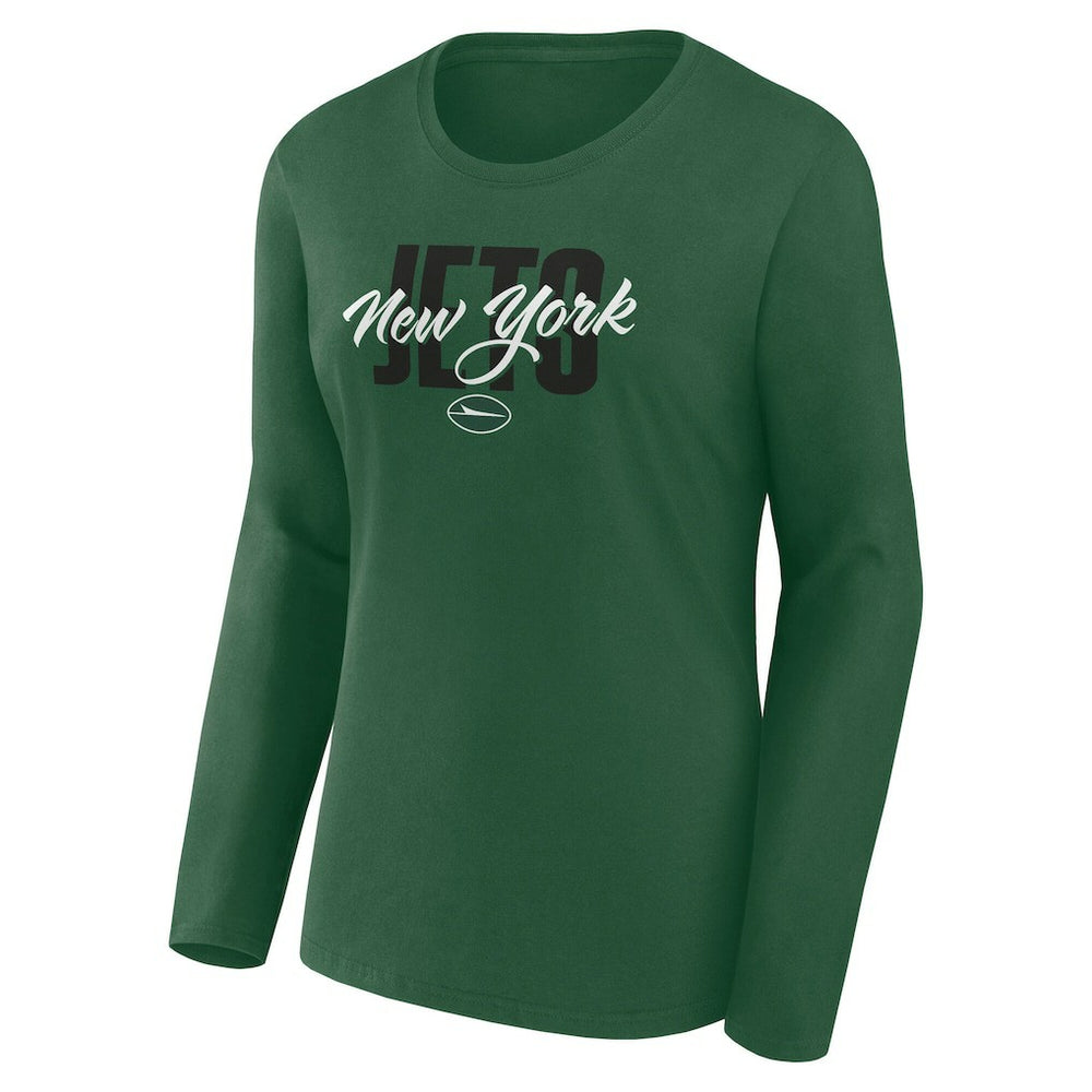 New York Jets Women's Long Sleeve Scoop Neck T-Shirt - Green - Fanatics