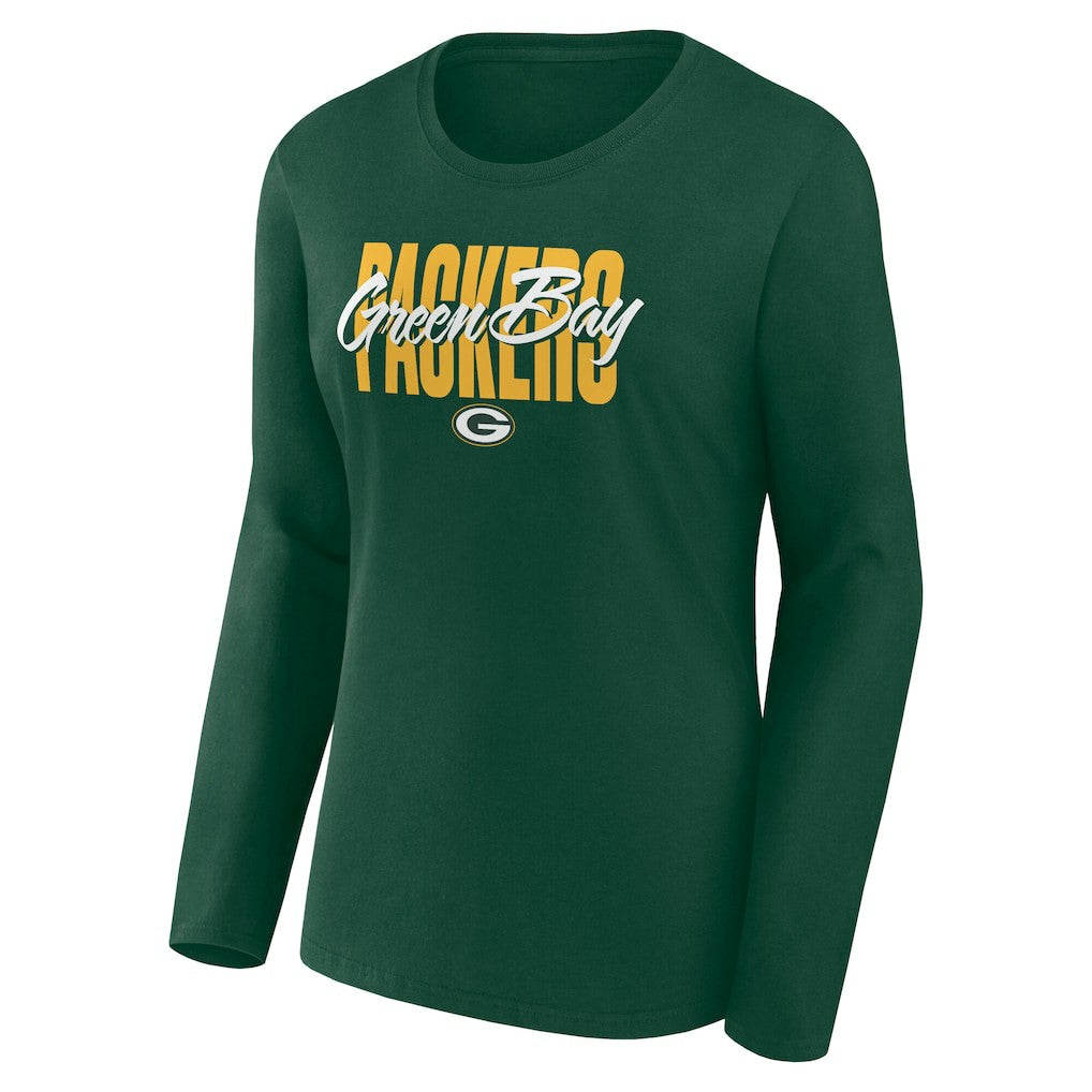 Green Bay Packers Women's Long Sleeve Scoop Neck T-Shirt - Green - Fanatics