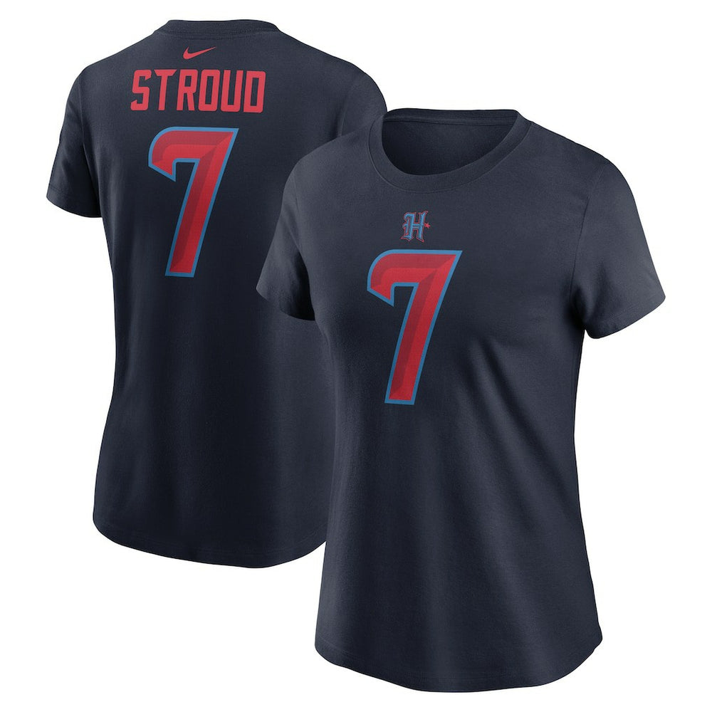 C.J. Stroud Houston Texans Women's Player Name & Number T-Shirt - Navy - Nike
