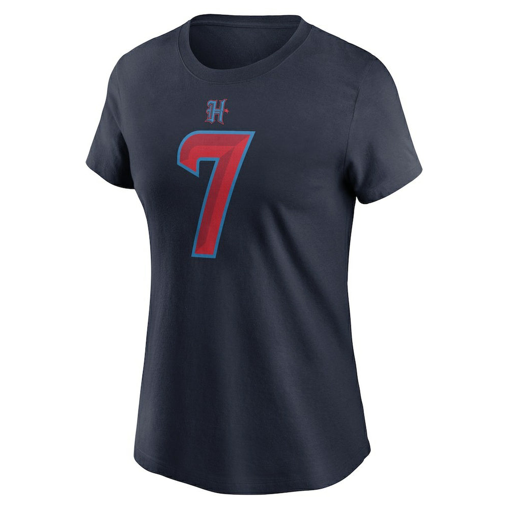 C.J. Stroud Houston Texans Women's Player Name & Number T-Shirt - Navy - Nike