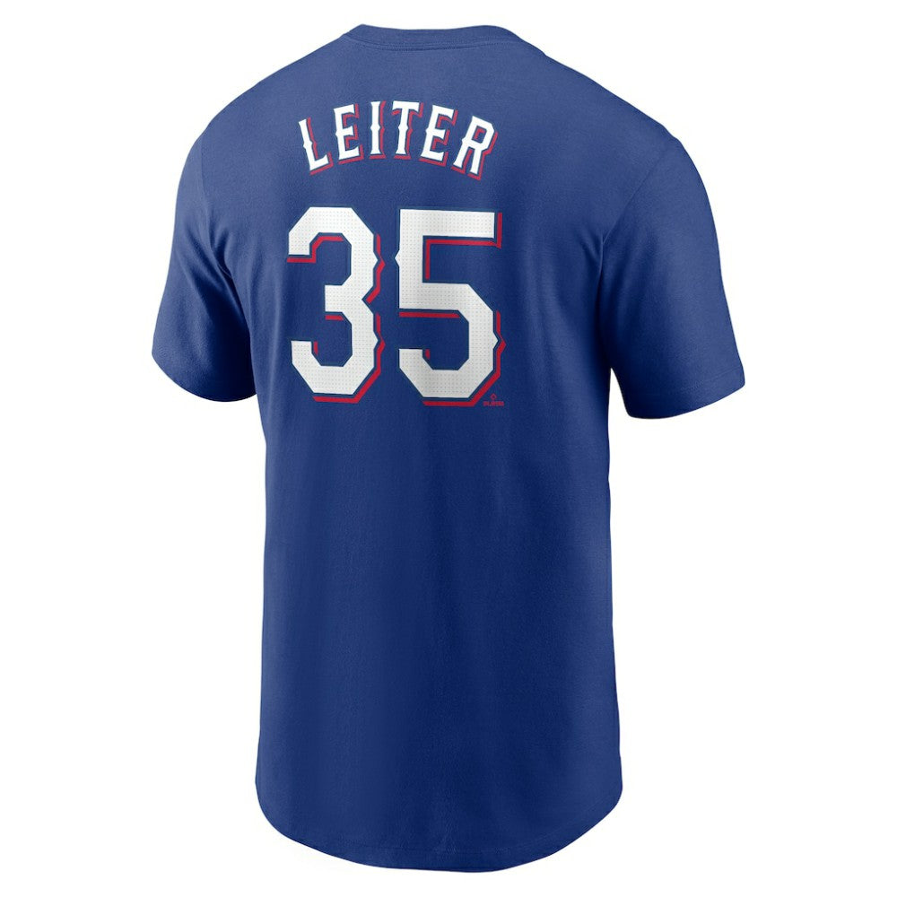 Jack Leiter Texas Rangers Nike Fuse Name & Number T-Shirt Sale