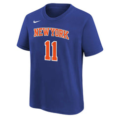 Nike Jalen Brunson New York Knicks Youth Icon Name & Number T-Shirt Blue