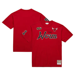 Mitchell & Ness Dennis Rodman Chicago Bulls Premium Nickname T-Shirt Red