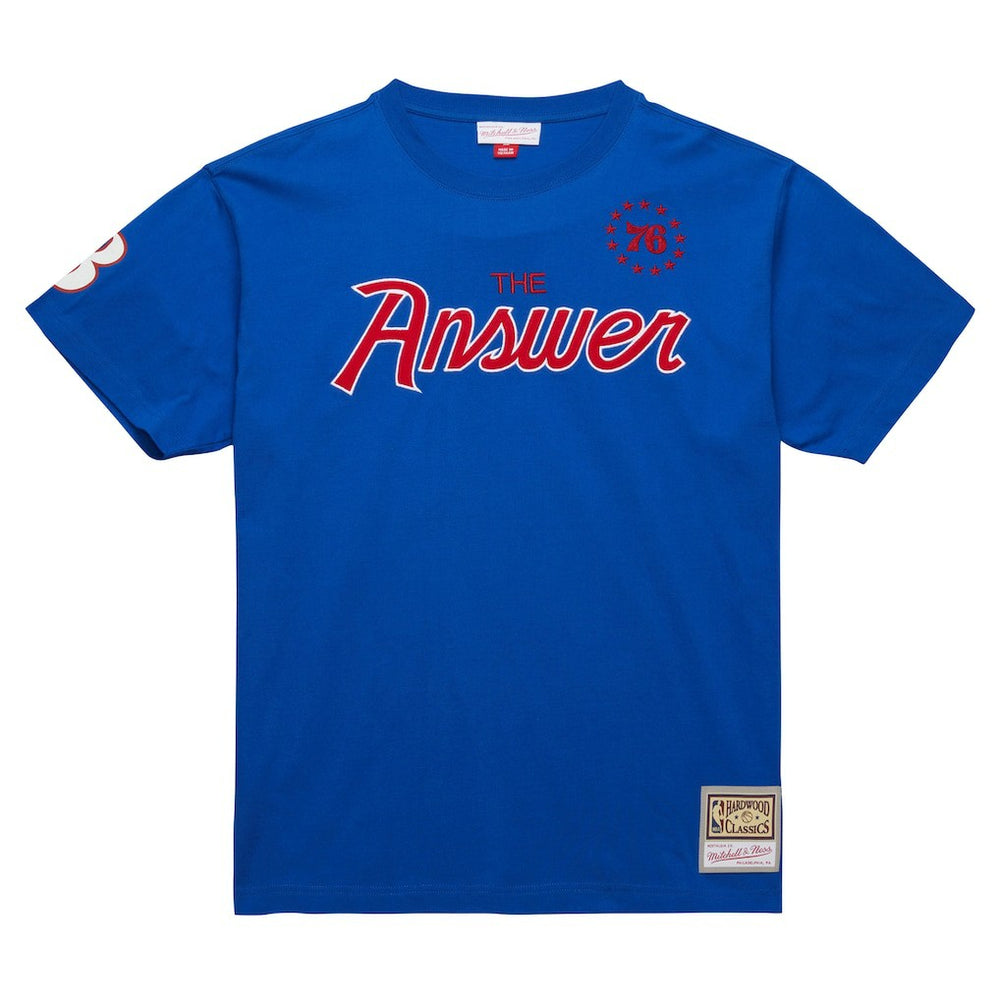 Mitchell & Ness Allen Iverson Philadelphia 76ers Premium Nickname T-Shirt Royal