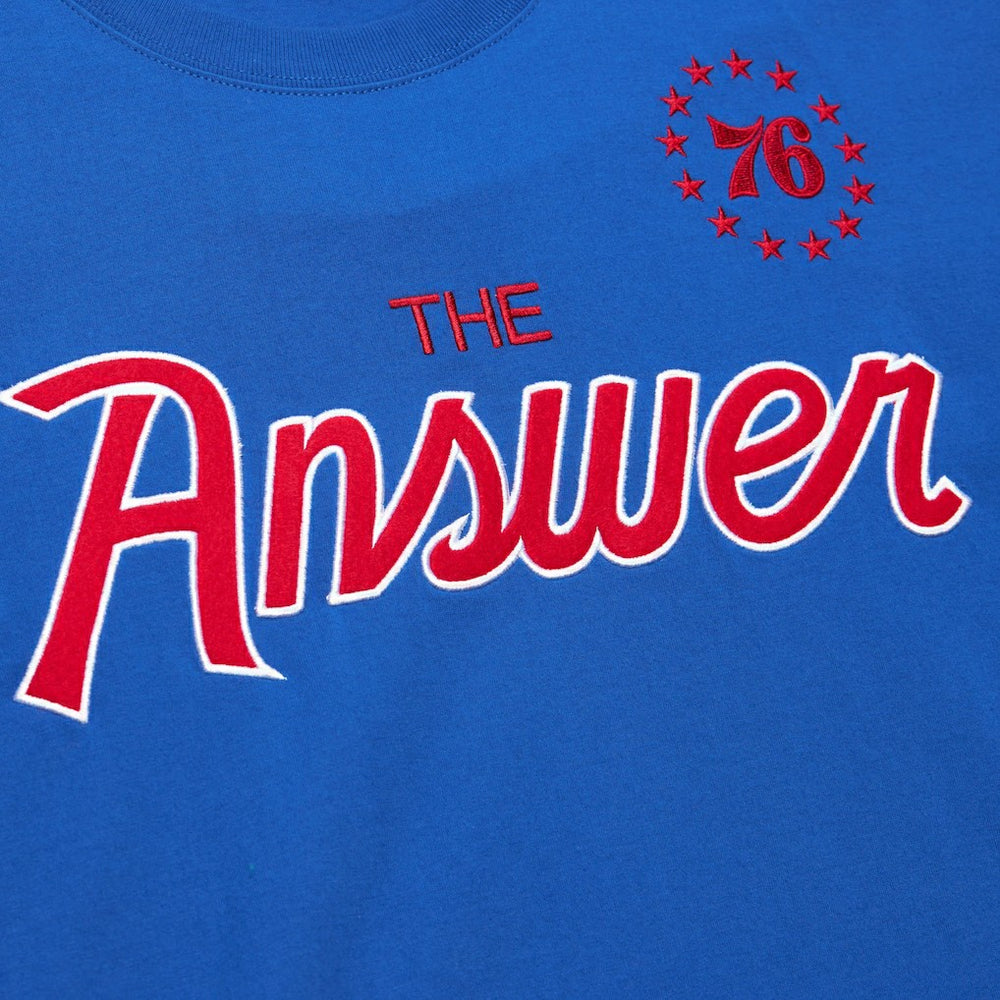 Mitchell & Ness Allen Iverson Philadelphia 76ers Premium Nickname T-Shirt Royal