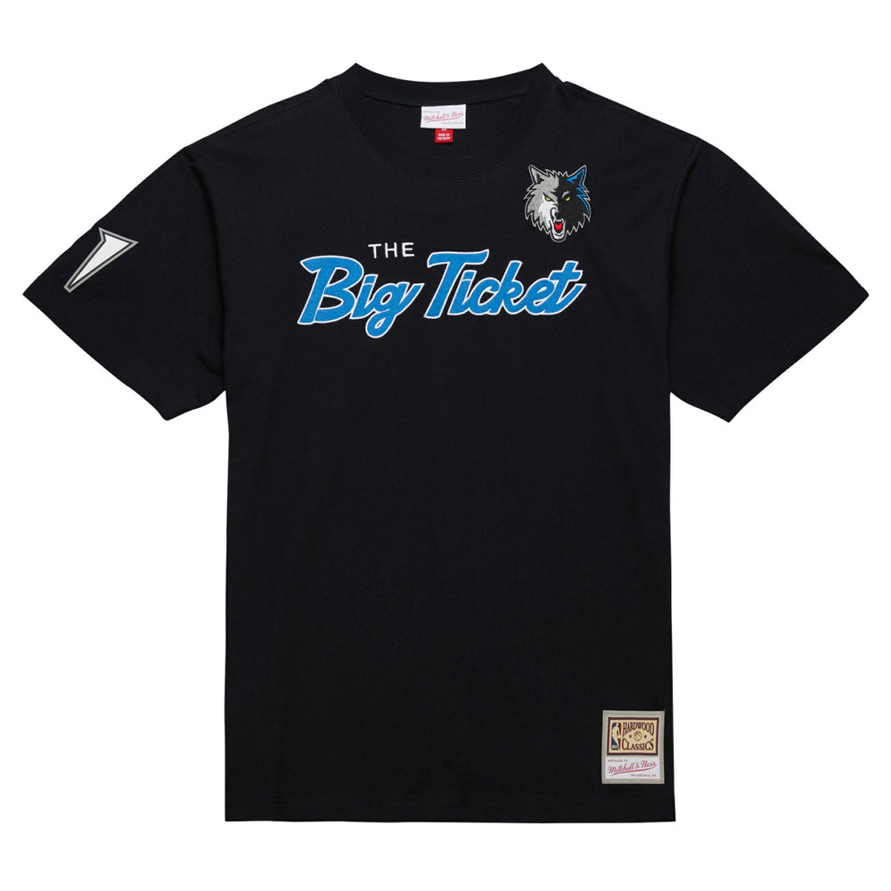 Mitchell & Ness Kevin Garnett Minnesota Timberwolves Premium Nickname T-Shirt Black
