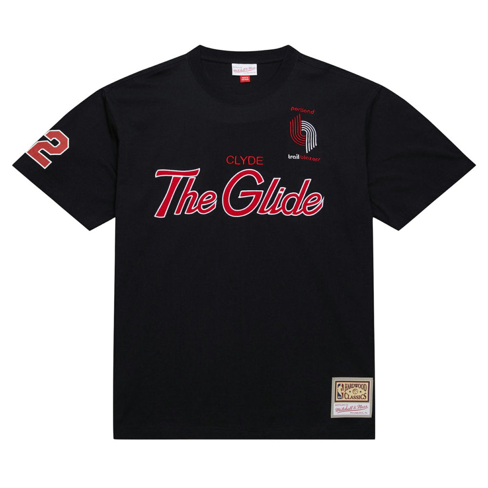 Mitchell & Ness Clyde Drexler Portland Trail Blazers Premium Nickname T-Shirt Black