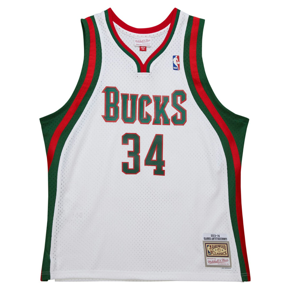 Mitchell & Ness Giannis Antetokounmpo Milwaukee Bucks 2013/14 Hardwood Classics Swingman Jersey White