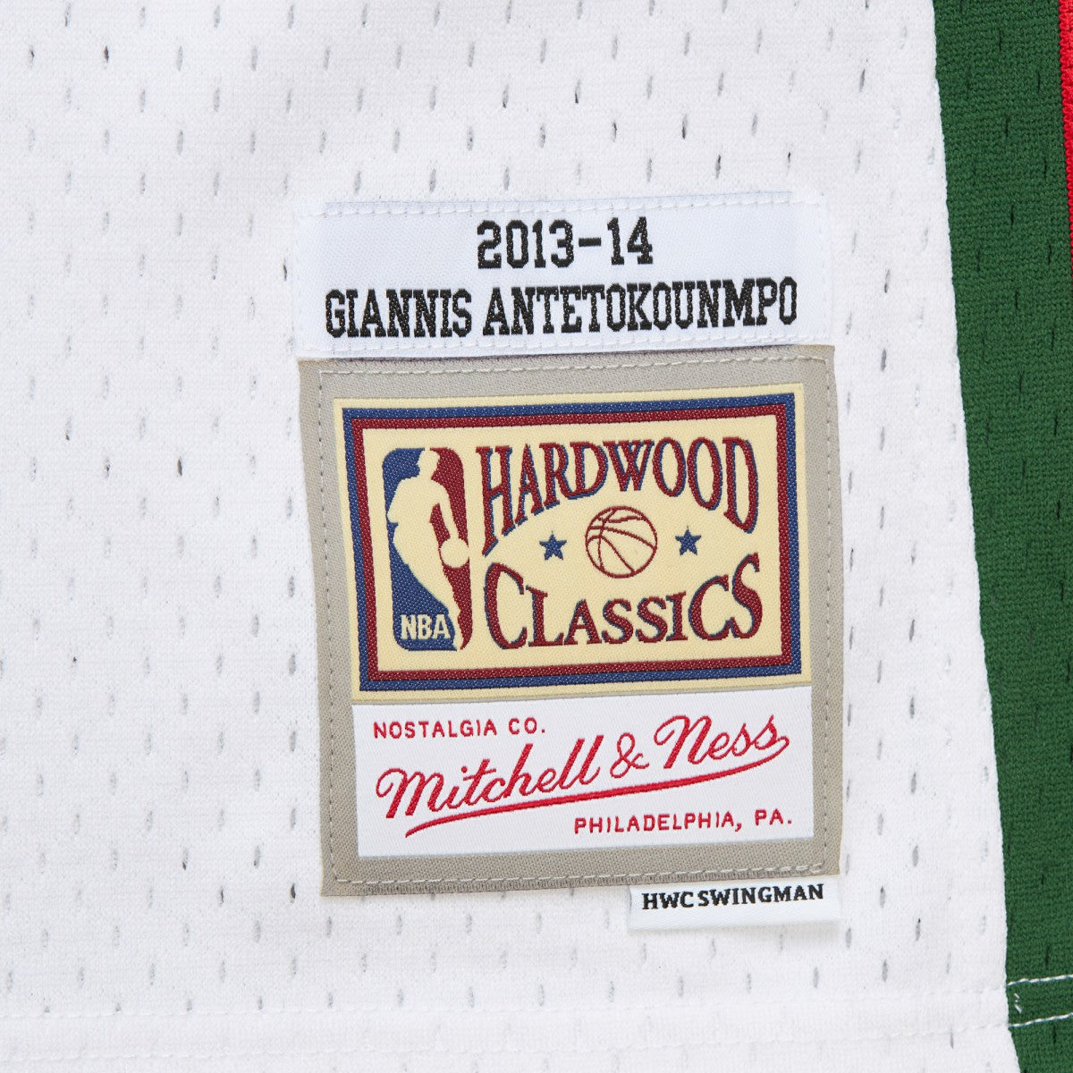 Mitchell & Ness Giannis Antetokounmpo Milwaukee Bucks 2013/14 Hardwood Classics Swingman Jersey White