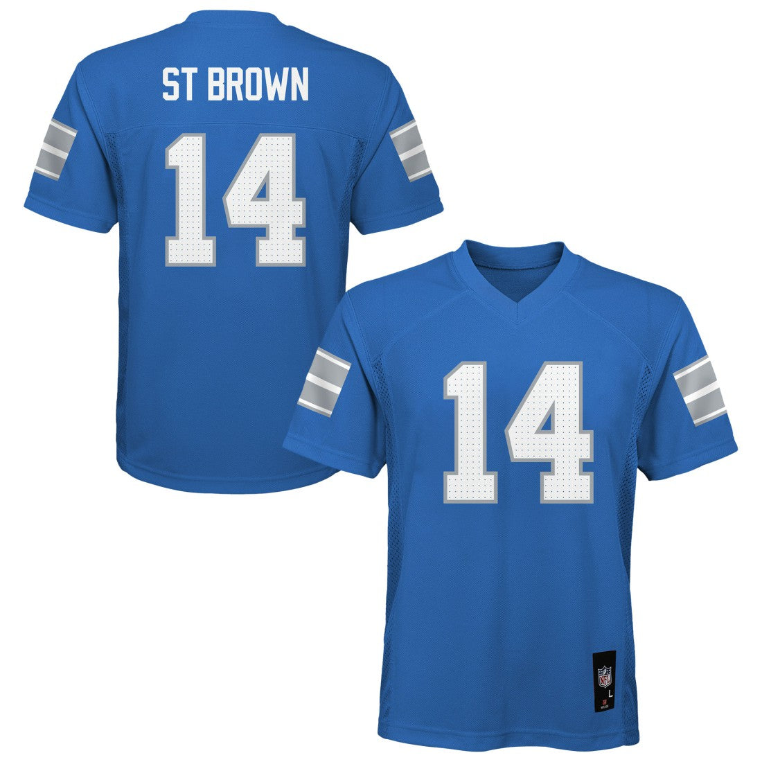 Amon-Ra St. Brown Detroit Lions Youth Replica Player Jersey - Blue - NFL