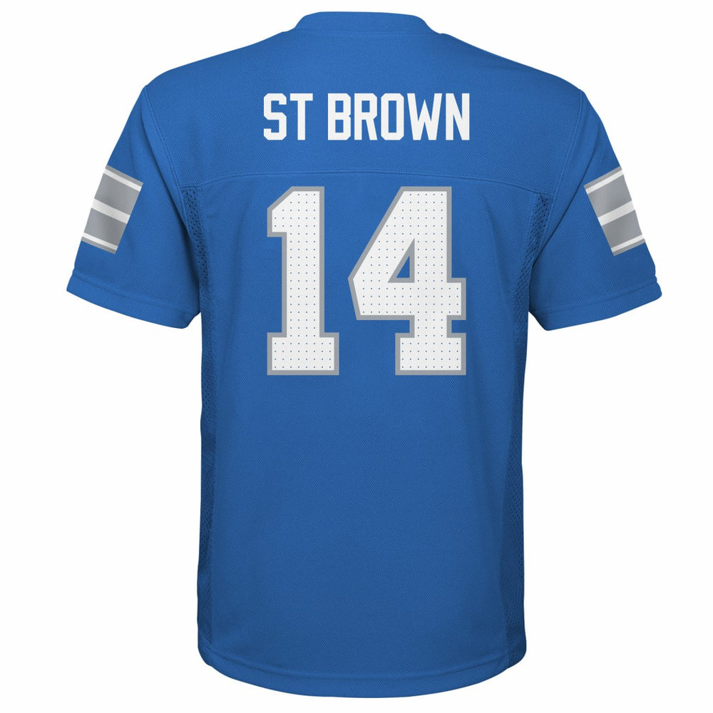 Amon-Ra St. Brown Detroit Lions Youth Replica Player Jersey - Blue - NFL