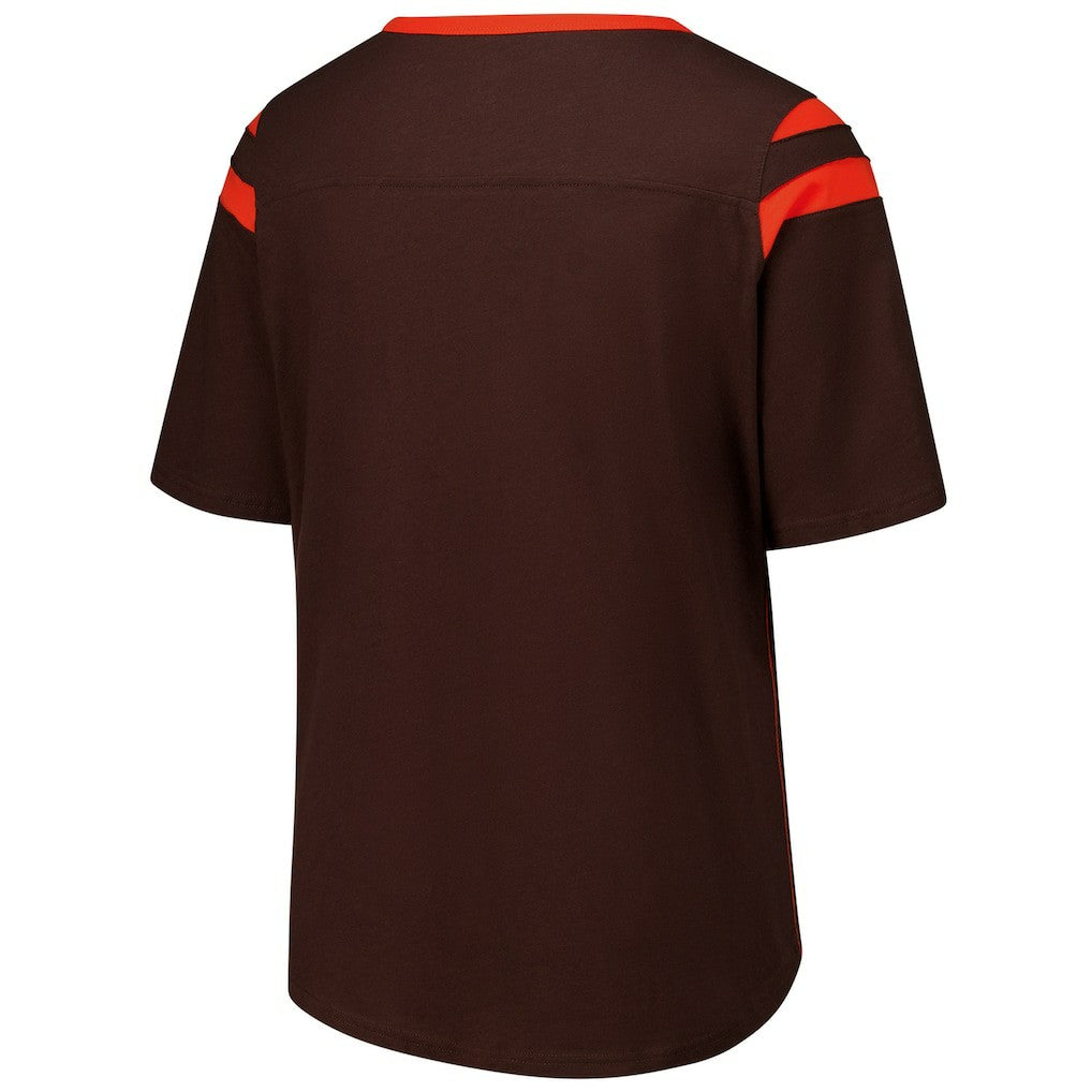 Cleveland Browns G-III 4Her by Carl Banks Women's Plus Size Linebacker T-Shirt - Brown - NFL