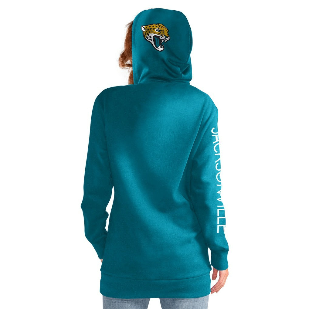 Jacksonville Jaguars G-III 4Her by Carl Banks Women's Extra Inning Pullover Hoodie - Teal - NFL