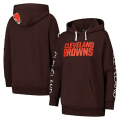 Cleveland Browns G-III 4Her by Carl Banks Women's Extra Inning Pullover Hoodie - Brown - NFL