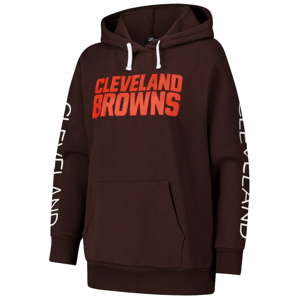 Cleveland Browns G-III 4Her by Carl Banks Women's Extra Inning Pullover Hoodie - Brown - NFL