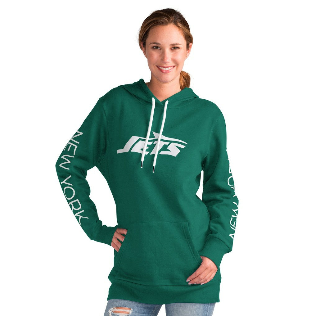 New York Jets G-III 4Her by Carl Banks Women's Extra Inning Pullover Hoodie - Green - NFL