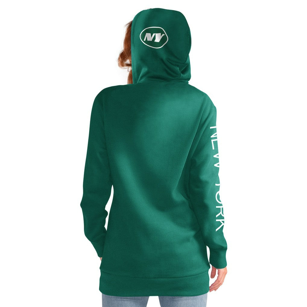 New York Jets G-III 4Her by Carl Banks Women's Extra Inning Pullover Hoodie - Green - NFL