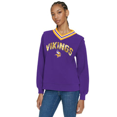Minnesota Vikings Tommy Hilfiger Women's Alice V-Neck Pullover Sweatshirt - Purple - NFL