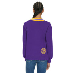 Minnesota Vikings Tommy Hilfiger Women's Alice V-Neck Pullover Sweatshirt - Purple - NFL