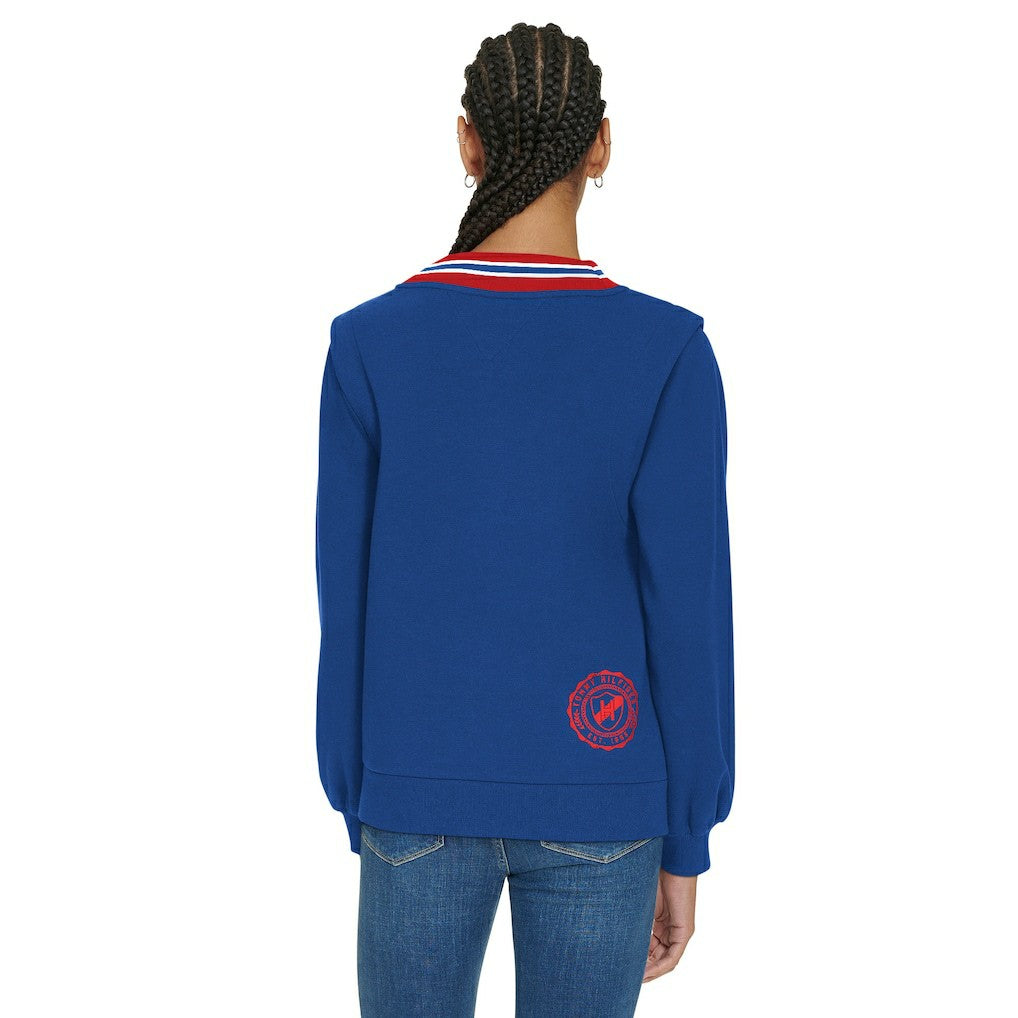 Buffalo Bills Tommy Hilfiger Women's Alice V-Neck Pullover Sweatshirt - Royal - NFL