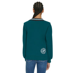 Philadelphia Eagles Tommy Hilfiger Women's Alice V-Neck Pullover Sweatshirt - Midnight Green - NFL