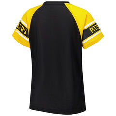 Pittsburgh Steelers Starter Women's 1st Rounder Color Block Raglan Top - Black - NFL