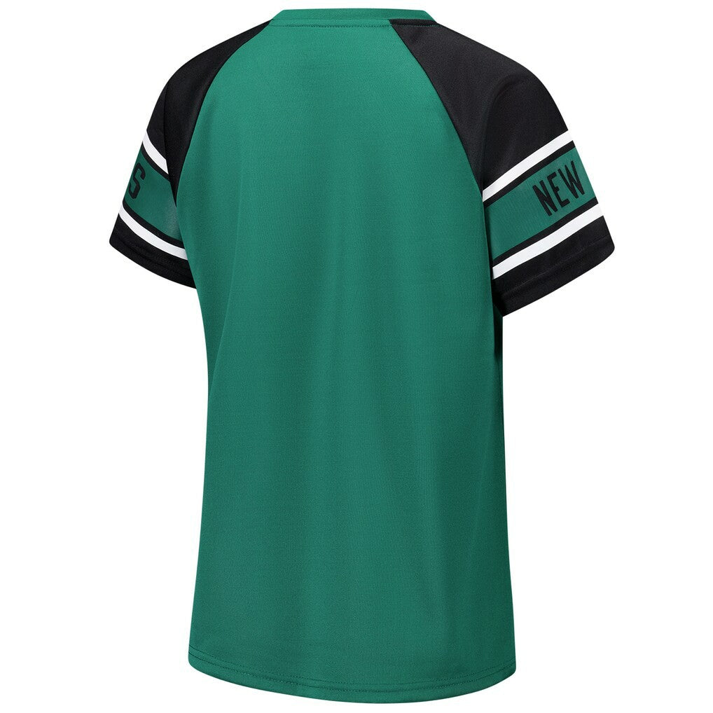 New York Jets Starter Women's 1st Rounder Color Block Raglan Top - Green - NFL