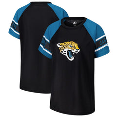 Jacksonville Jaguars Starter Women's 1st Rounder Color Block Raglan Top - Black - NFL