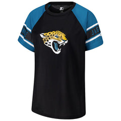 Jacksonville Jaguars Starter Women's 1st Rounder Color Block Raglan Top - Black - NFL