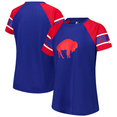 Buffalo Bills Starter Women's 1st Rounder Color Block Raglan Top - Royal - NFL