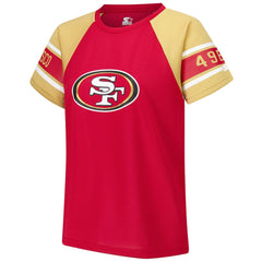 San Francisco 49ers Starter Women's 1st Rounder Color Block Raglan Top - Red - NFL