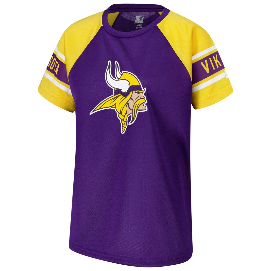 Minnesota Vikings Starter Women's 1st Rounder Color Block Raglan Top - Purple - NFL