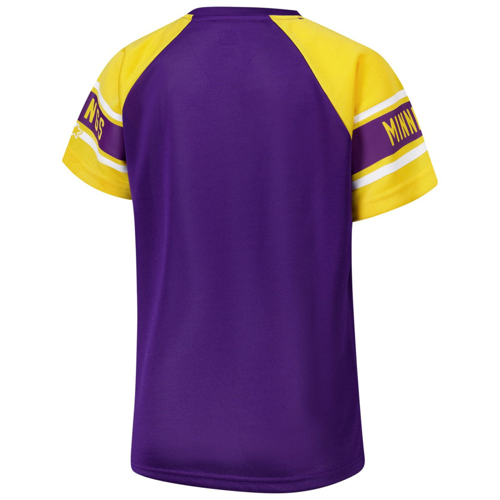 Minnesota Vikings Starter Women's 1st Rounder Color Block Raglan Top - Purple - NFL