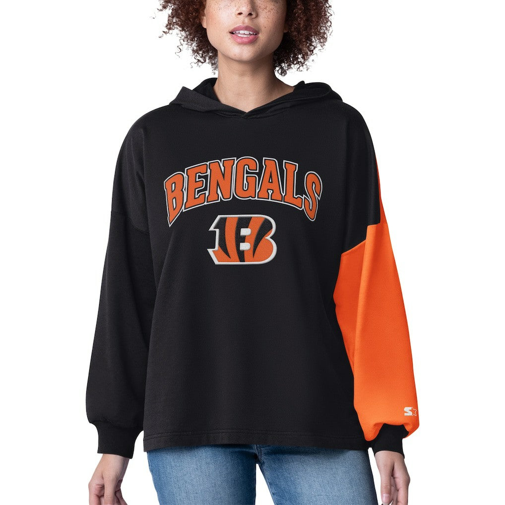 Cincinnati Bengals Starter Women's Power Move Long Sleeve Pullover Hoodie - Black - NFL