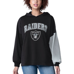 Las Vegas Raiders Starter Women's Power Move Long Sleeve Pullover Hoodie - Black - NFL