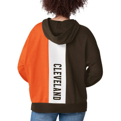 Cleveland Browns Starter Women's Power Move Long Sleeve Pullover Hoodie - Brown - NFL